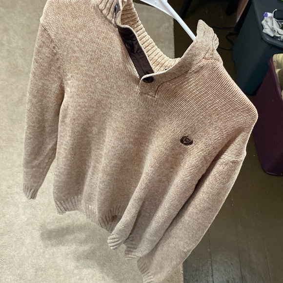 Chaps Medium men’s 100% cotton long sleeve quarter button up - Picture 5 of 16